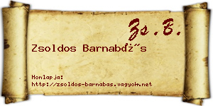Zsoldos Barnabás névjegykártya