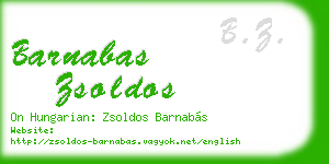 barnabas zsoldos business card